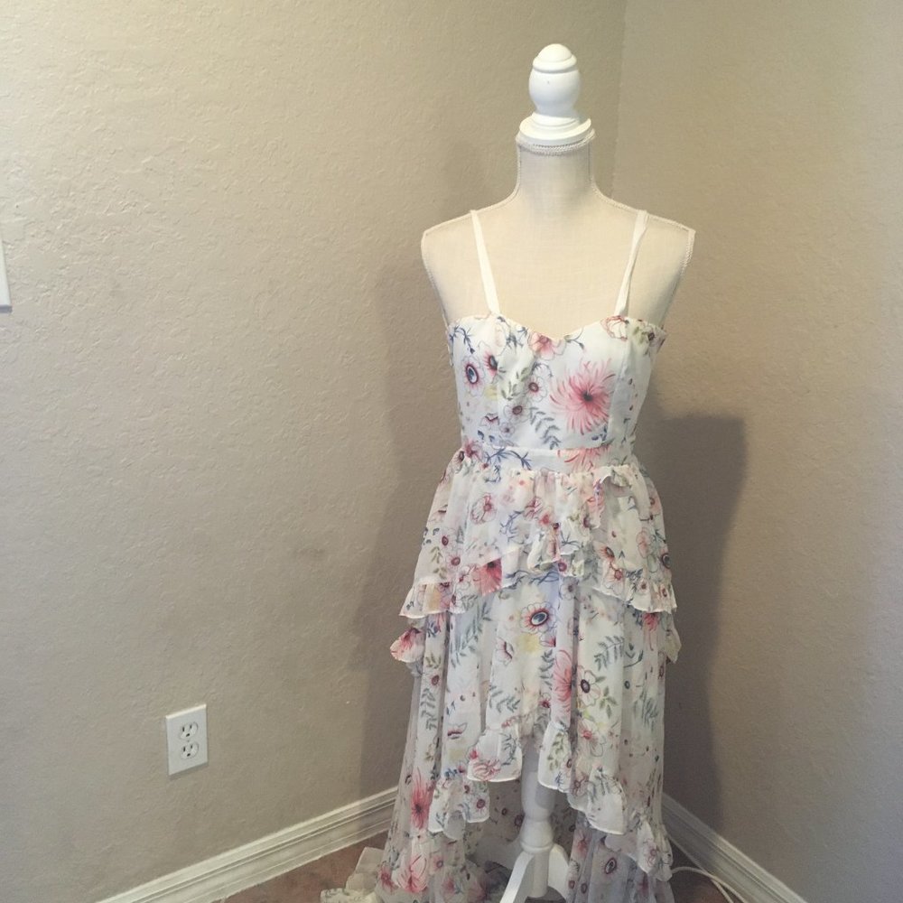 New Without Tags-High Low Floral Dress